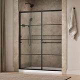 Kohler Elate® Sliding Shower door (56.3" - 59.6" W x 75.5" H) with 5/16" (8mm) thick glass in Matte Black