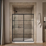 Kohler Elate® Sliding Shower door (56.3" - 59.6" W x 75.5" H) with 5/16" (8mm) thick glass in Matte Black