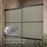 Kohler Elate® Sliding Shower door (56.3" - 59.6" W x 75.5" H) with 5/16" (8mm) thick glass in Matte Black
