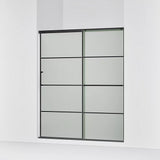 Kohler Elate® Sliding Shower door (56.3" - 59.6" W x 75.5" H) with 5/16" (8mm) thick glass in Matte Black