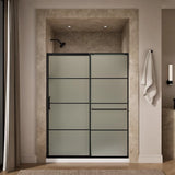 Kohler Elate® Sliding Shower door (56.3" - 59.6" W x 75.5" H) with 5/16" (8mm) thick glass in Matte Black