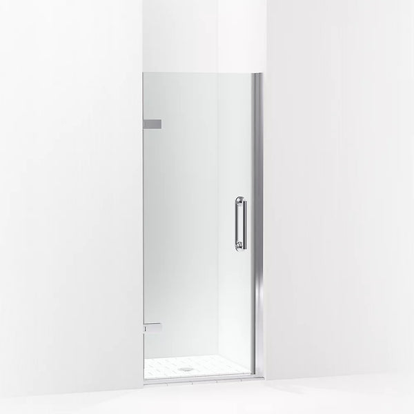 Kohler Components™ Frameless Pivot shower door (29.6 - 30.4 W x 71.6 H) with 3/8 (10mm) thick Crystal Clear glass in Bright Polished Silver