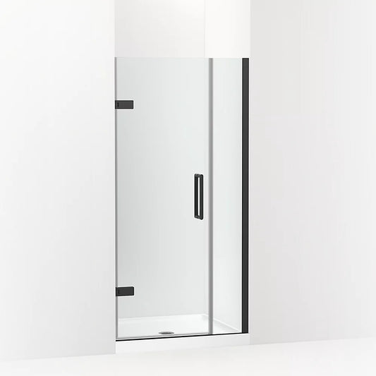 Kohler Composed™ Frameless Pivot shower door (33.6" - 34.4" W x 71.6" H) with 3/8" (10mm) thick Crystal Clear glass in Matte Black