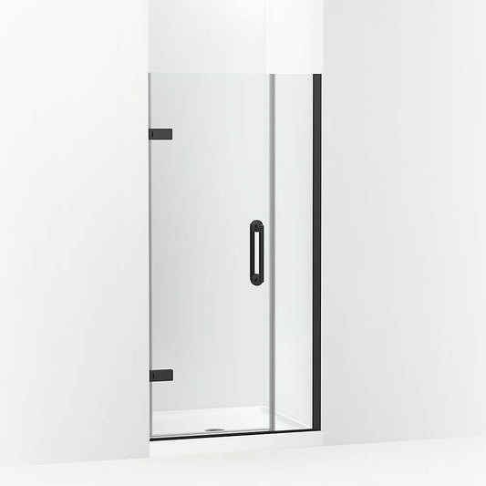 Kohler Components™ Frameless Pivot Shower Door (33.6"-34.4" W x 71.6" H) with 3/8" (10mm) thick Crystal Clear glass in Matte Black