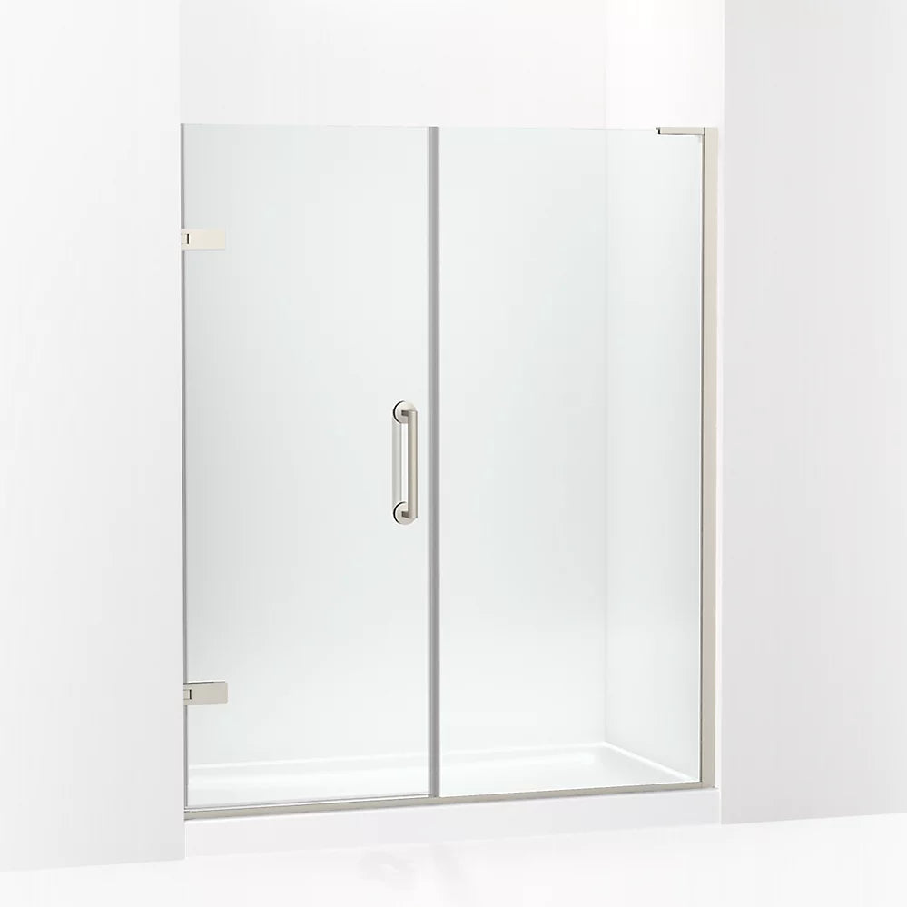 Kohler Components™ Frameless Pivot Shower door (57.3" - 58" W x 71.8" H) with 3/8" (10mm) thick Crystal Clear glass