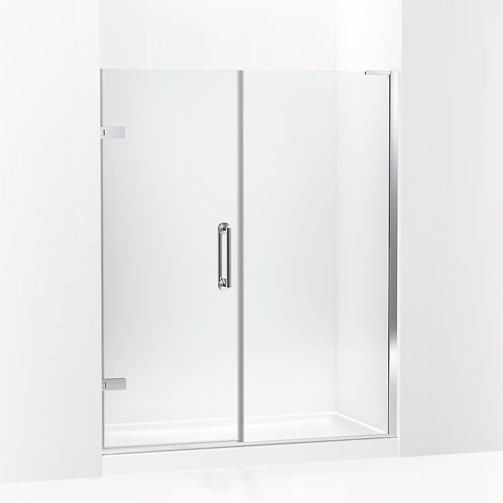 Kohler Components™ Frameless Pivot Shower door (57.3" - 58" W x 71.8" H) with 3/8" (10mm) thick Crystal Clear glass