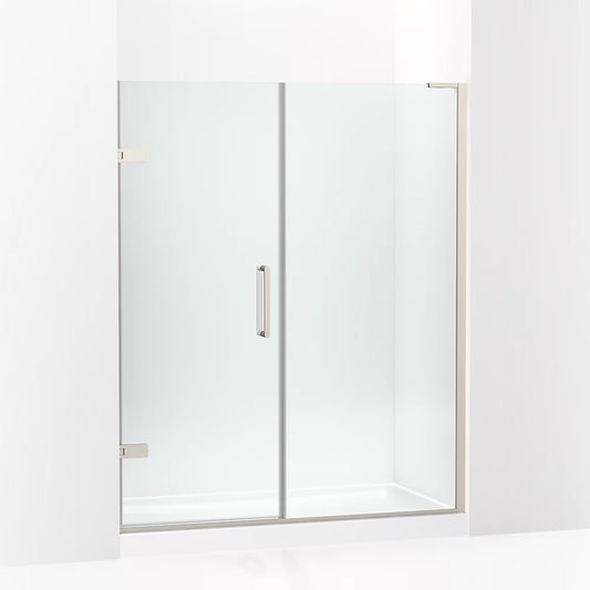 Kohler Composed™ (58" - 58.8" W x 71.8" H) Pivot Shower Door with 3/8" (10mm) thick Crystal Clear glass in Anodized Brushed Nickel