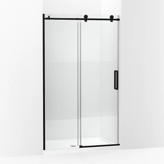 Kohler Composed™ (44.1" - 47.9" W x 78" H) Sliding Shower Door with 3/8" (10mm) thick Crystal Clear glass in Matte Black