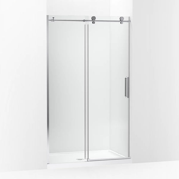 Kohler Composed™ Sliding Shower door (44.1 - 47.9 W x 78 H) with 3/8 (10mm) thick Crystal Clear glass in Bright Polished Silver