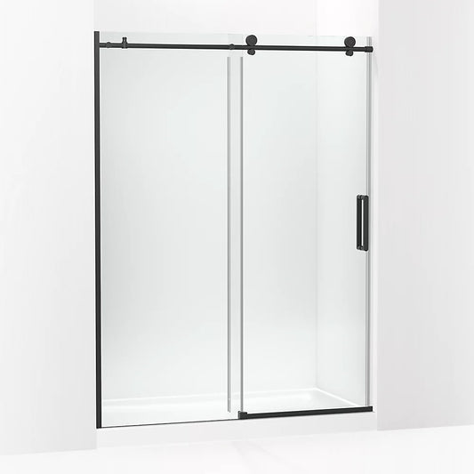 Kohler Composed™ Sliding shower door (56.1" - 59.9" W x 78" H) with  3/8" (10mm) thick Crystal Clear glass in Matte Black