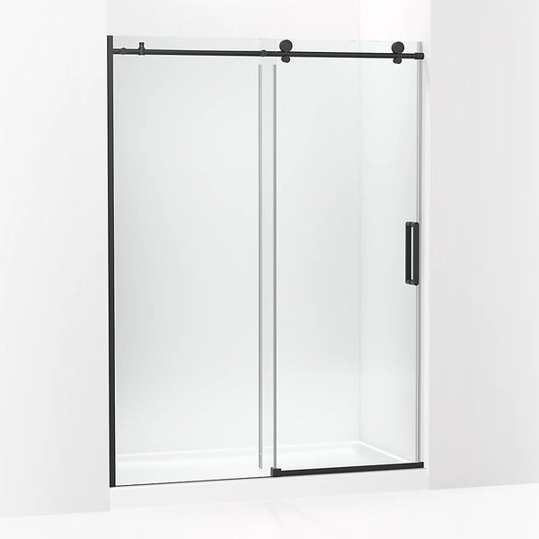 Kohler Composed™ Sliding shower door (56.1 - 59.9 W x 78 H) with  3/8 (10mm) thick Crystal Clear glass in Matte Black