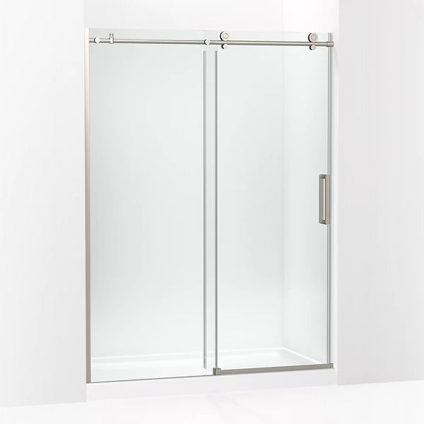 Kohler Composed™ Sliding shower door (56.1 - 59.9 W x 78 H) with  3/8 (10mm) thick Crystal Clear glass in Anodized Brushed Nickel