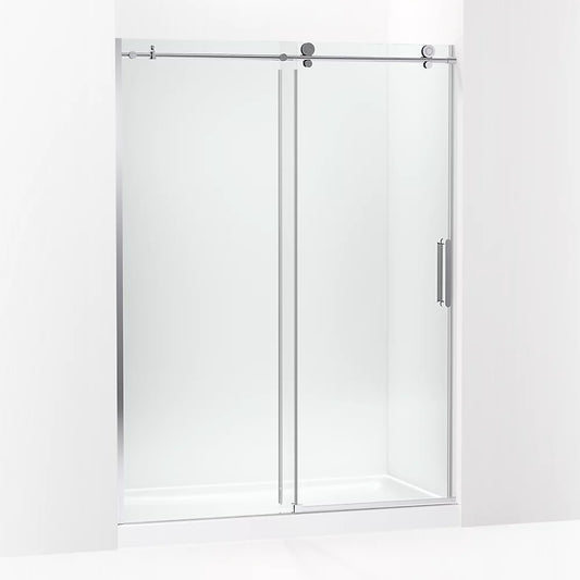 Kohler Composed™ Sliding shower door (56.1" - 59.9" W x 78" H) with  3/8" (10mm) thick Crystal Clear glass in Bright Polished Silver