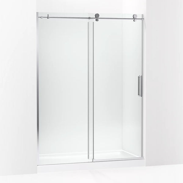 Kohler Composed™ Sliding shower door (56.1 - 59.9 W x 78 H) with  3/8 (10mm) thick Crystal Clear glass in Bright Polished Silver