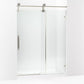 Kohler Artifacts™ (58.3" - 59.3" W x 80.9" H) Sliding Shower door with 3/8" (10mm) thick Crystal Clear glass in Vibrant Polished Nickel