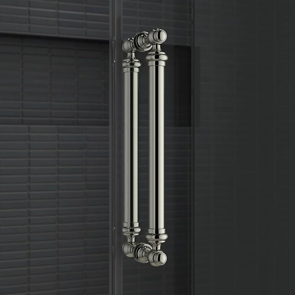 Kohler Artifacts™ (58.3" - 59.3" W x 80.9" H) Sliding Shower door with 3/8" (10mm) thick Crystal Clear glass in Vibrant Polished Nickel