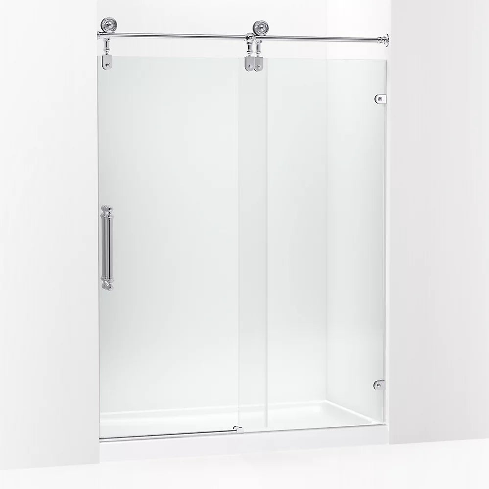 Kohler Artifacts™ (57.3" – 58.3" W x 80.9" H) Sliding Shower Door with 3/8" (10mm) thick glass in Polished Chrome