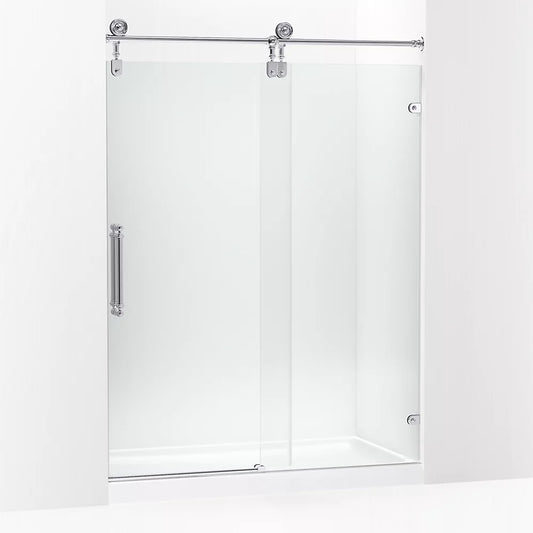 Kohler Artifacts™ (57.3" – 58.3" W x 80.9" H) Sliding Shower Door with 3/8" (10mm) thick glass in Polished Chrome