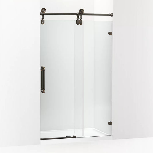 Kohler Artifacts™ (46.3" - 47.3" W x 80.9" H) Sliding Shower Door with 3/8" (10mm) thick Crystal Clear glass in Oil-Rubbed Bronze