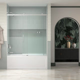 Kohler Rely® Sliding Bath door (56.6" - 59.6" W x 62.5" H) with 3/8" (10mm) thick Crystal Clear glass