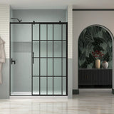 Kohler Rely® Sliding Shower door (44.6" - 47.6" W x 77" H) with 3/8" (10mm) thick glass in Matte Black