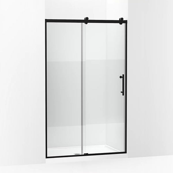 Kohler Rely® (44.6 – 47.6 W x 77 H) Sliding Shower door with 3/8 (10mm) thick glass in Matte Black