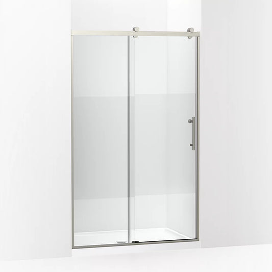 Kohler Rely® (44.6" – 47.6" W x 77" H) Sliding Shower door with 3/8" (10mm) thick glass in Anodized Brushed Nickel