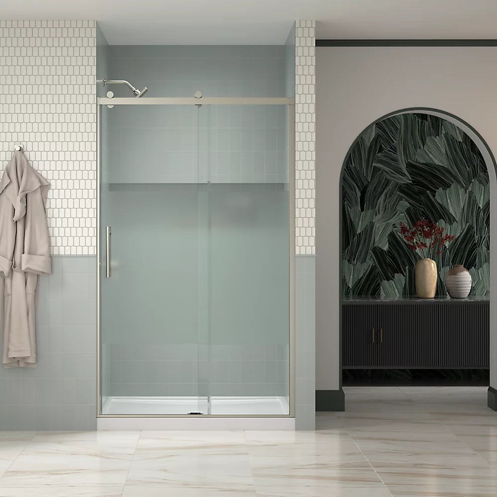 Kohler Rely® Sliding Shower door (44.6" – 47.6" W x 77" H) with 3/8" (10mm) thick Crystal Clear glass