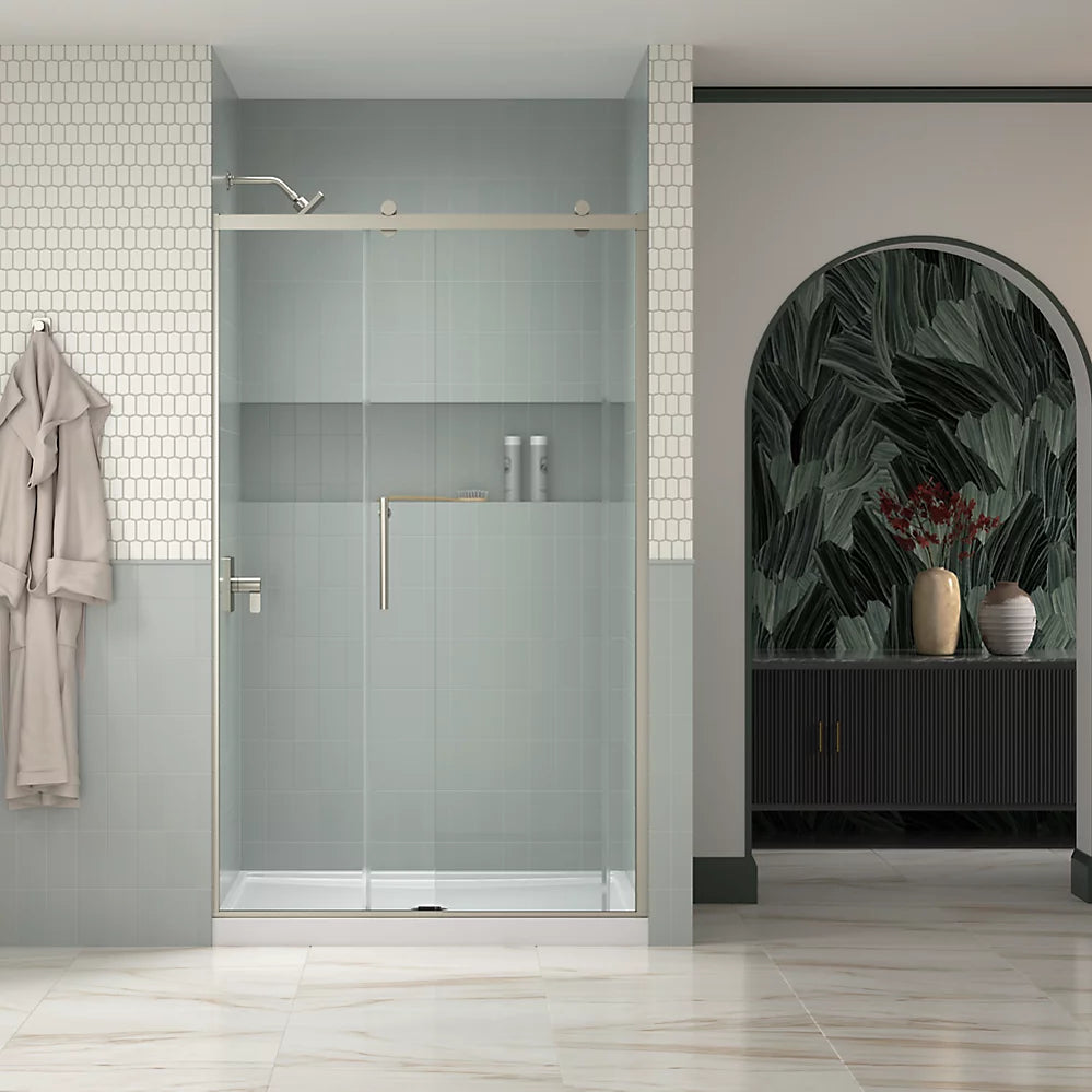 Kohler Rely® Sliding Shower door (44.6" – 47.6" W x 77" H) with 3/8" (10mm) thick Crystal Clear glass