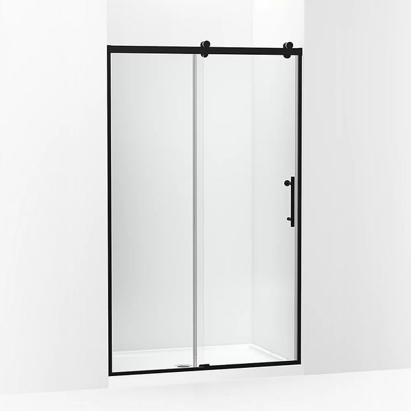 Kohler Rely® (44.6 – 47.6 W x 77 H) Sliding Shower door with 3/8 (10mm) thick Crystal Clear glass in Matte Black