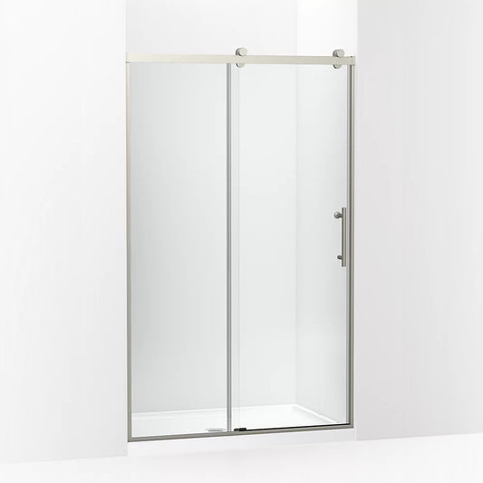 Kohler Rely® (44.6" – 47.6" W x 77" H) Sliding Shower door with 3/8" (10mm) thick Crystal Clear glass in Anodized Brushed Nickel