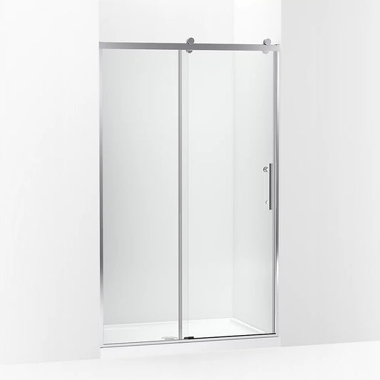 Kohler Rely® (44.6" – 47.6" W x 77" H) Sliding Shower door with 3/8" (10mm) thick Crystal Clear glass in Bright Polished Silver