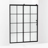 Kohler Rely® Sliding Shower door (56.6" - 59.6" W x 77" H) with 3/8" (10mm) thick glass in Matte Black