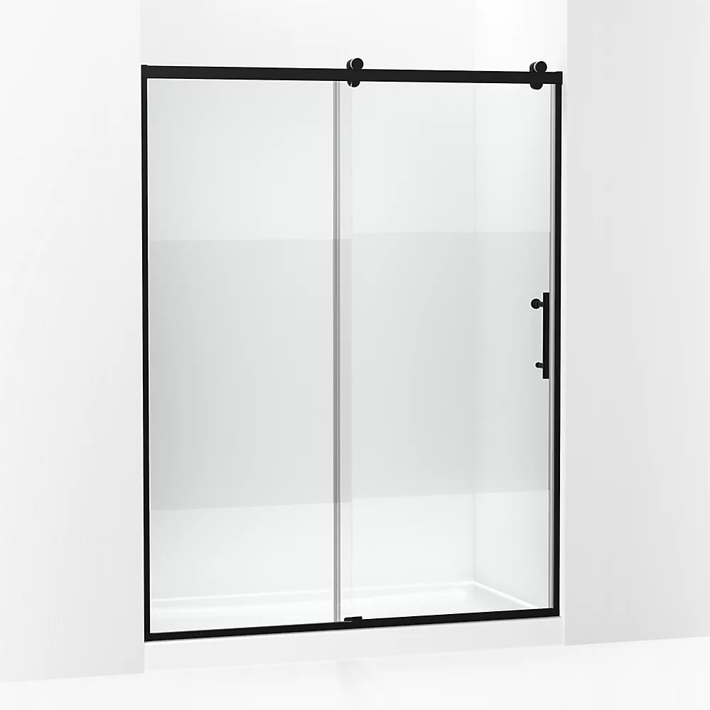 Kohler Rely® Sliding Shower door (56.6" – 59.6" W x 77" H) with 3/8" (10mm) thick Crystal Clear glass