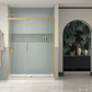 Kohler Rely® (56.6" – 59.6" W x 77" H) Sliding Shower Door with 3/8" (10mm) thick glass in Vibrant Brushed Moderne Brass