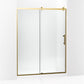 Kohler Rely® (56.6" – 59.6" W x 77" H) Sliding Shower Door with 3/8" (10mm) thick glass in Vibrant Brushed Moderne Brass