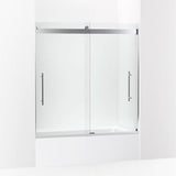 Kohler Levity® Plus Sliding Bath door (56.6" - 59.6" W x 61.6" H) with 5/16" (8mm) thick Crystal Clear glass