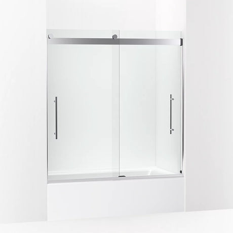 Kohler Levity® Plus Sliding Bath door (56.6" - 59.6" W x 61.6" H) with 5/16" (8mm) thick Crystal Clear glass