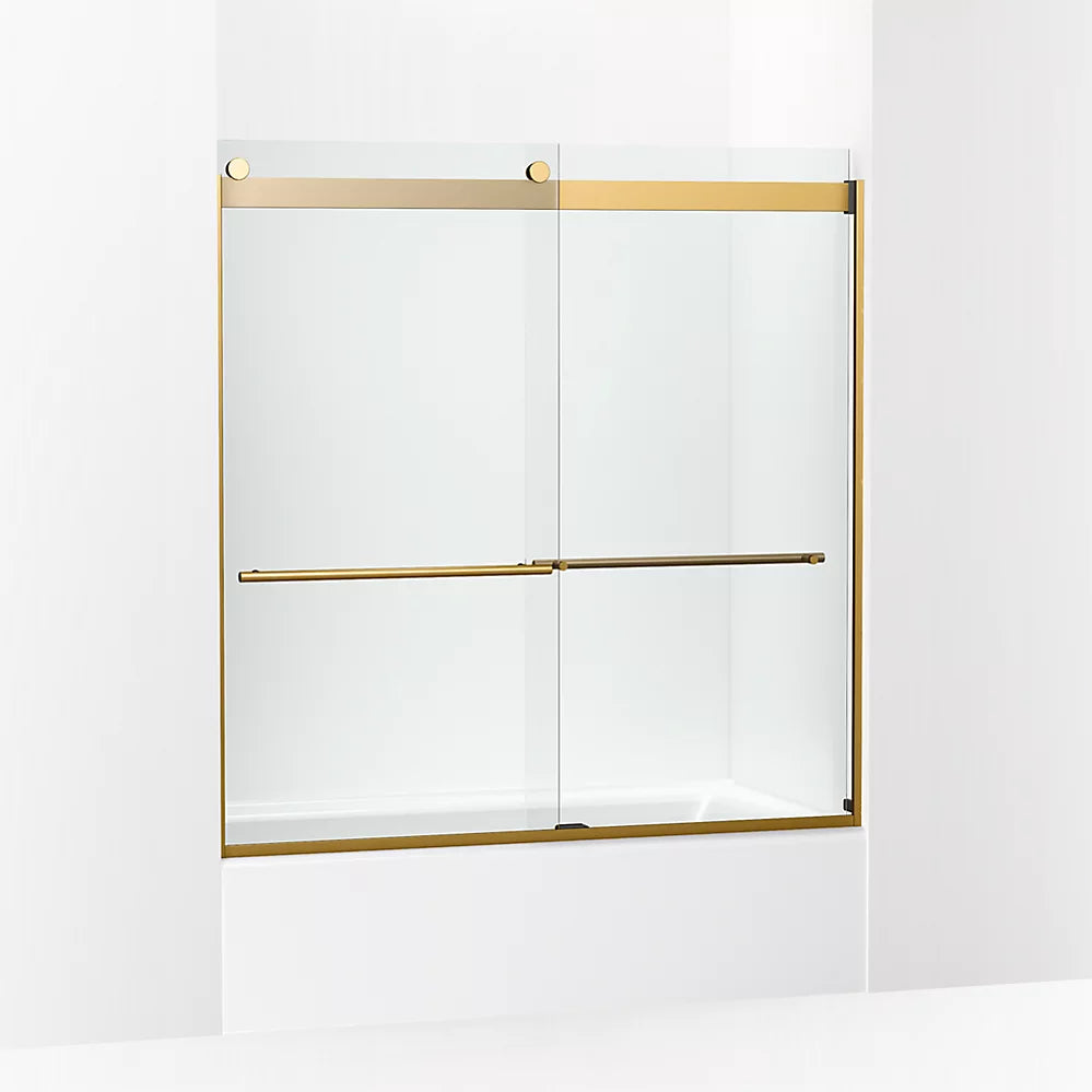 Kohler Levity® Plus Sliding Bath door (56.6" - 59.6" W x 61.6" H) with 5/16" (8mm)  thick Crystal Clear glass