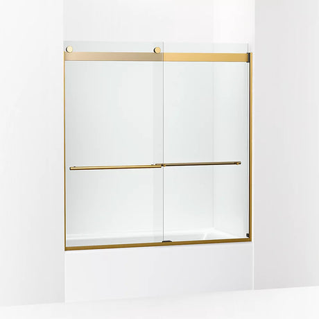 Kohler Levity® Plus Sliding Bath door (56.6" - 59.6" W x 61.6" H) with 5/16" (8mm)  thick Crystal Clear glass