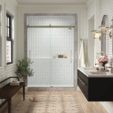 Kohler Levity® Plus Sliding Bath door (56.6" - 59.6" W x 61.6" H) with 5/16" (8mm)  thick Crystal Clear glass