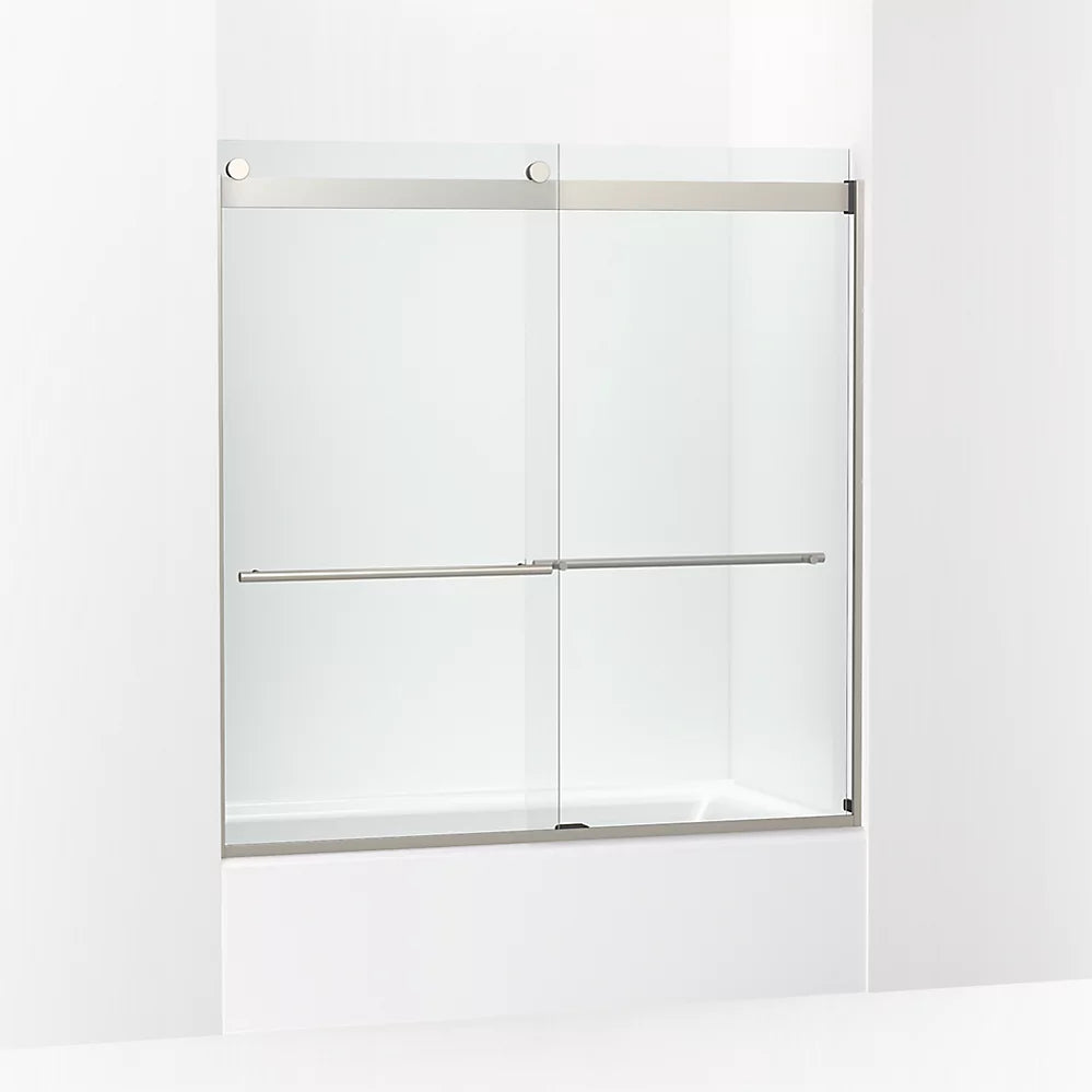 Kohler Levity® Plus Sliding Bath door (56.6" - 59.6" W x 61.6" H) with 5/16" (8mm)  thick Crystal Clear glass