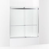 Kohler Levity® Plus Sliding Bath door (56.6" - 59.6" W x 61.6" H) with 5/16" (8mm)  thick Crystal Clear glass