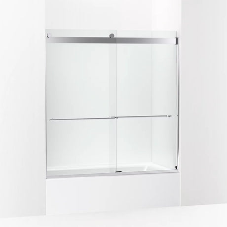 Kohler Levity® Plus Sliding Bath door (56.6" - 59.6" W x 61.6" H) with 5/16" (8mm)  thick Crystal Clear glass