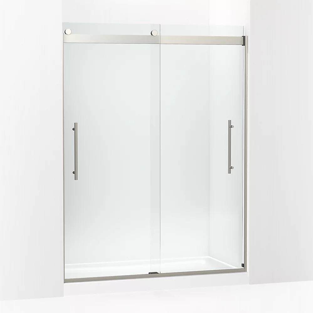 Kohler Levity® Plus Sliding Shower door (56.6" - 59.6"W x 77.6" H) with 5/16" (8mm) thick Crystal Clear glass