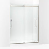 Kohler Levity® Plus Sliding Shower door (56.6" - 59.6"W x 77.6" H) with 5/16" (8mm) thick Crystal Clear glass