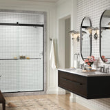 Kohler Levity® Plus Frameless Sliding Shower door (56.6"-59.6" W x 77.6" H) with 5/16" (8mm) thick Crystal Clear glass