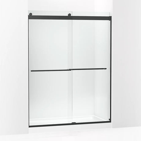 Kohler Levity® Plus Frameless Sliding Shower door (56.6"-59.6" W x 77.6" H) with 5/16" (8mm) thick Crystal Clear glass