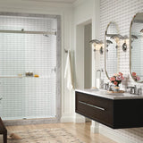 Kohler Levity® Plus Frameless Sliding Shower door (56.6"-59.6" W x 77.6" H) with 5/16" (8mm) thick Crystal Clear glass