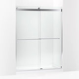 Kohler Levity® Plus Frameless Sliding Shower door (56.6"-59.6" W x 77.6" H) with 5/16" (8mm) thick Crystal Clear glass